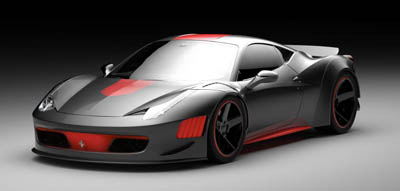 Ferrari F458 Curseive  Vogue Auto Design  Gray Design